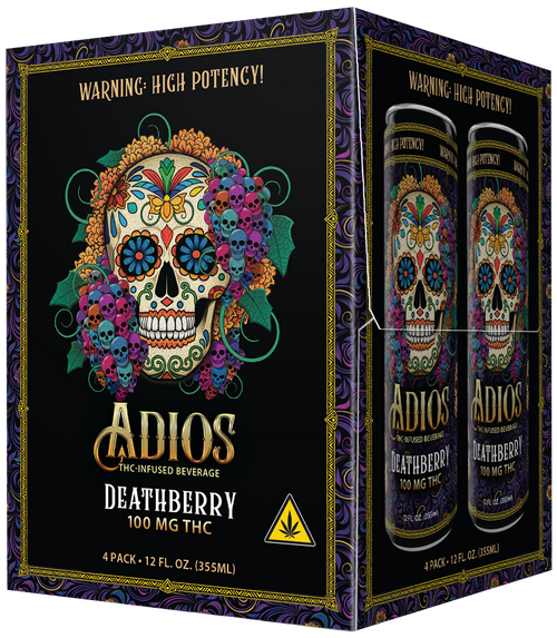 ADIOS DEATHBERRY 100MG THC SELTZER