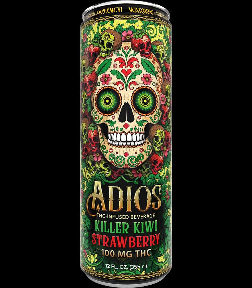 ADIOS KILLER KIWI STRAWBERRY 100MG THC SELTZER